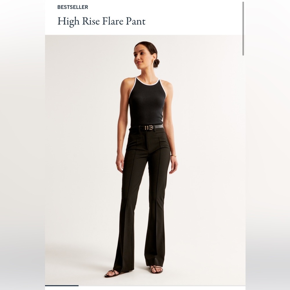 A&F High Rise Flare Pant, 26 short